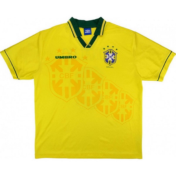 Camiseta Brasil Primera equipación Retro 1994 1997 Amarillo